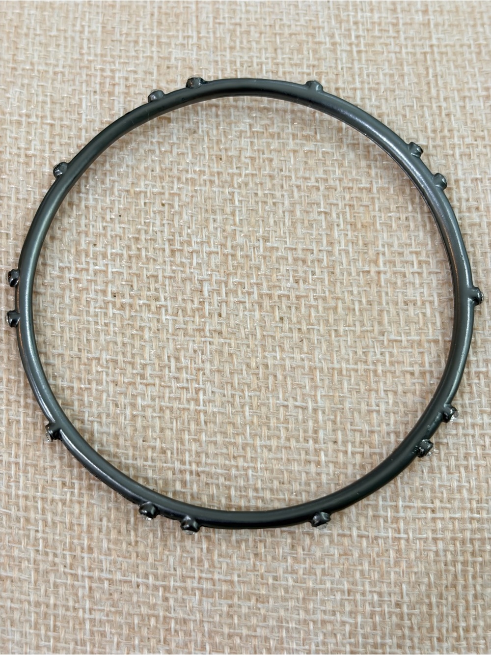 NEW Black with Clear Stones Studded Bangle Bracelet - Women Accessories